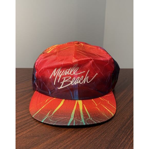 Vintage Myrtle Beach All Over Print Nature Snapback Hat One Size 1990s RARE - Picture 1 of 9